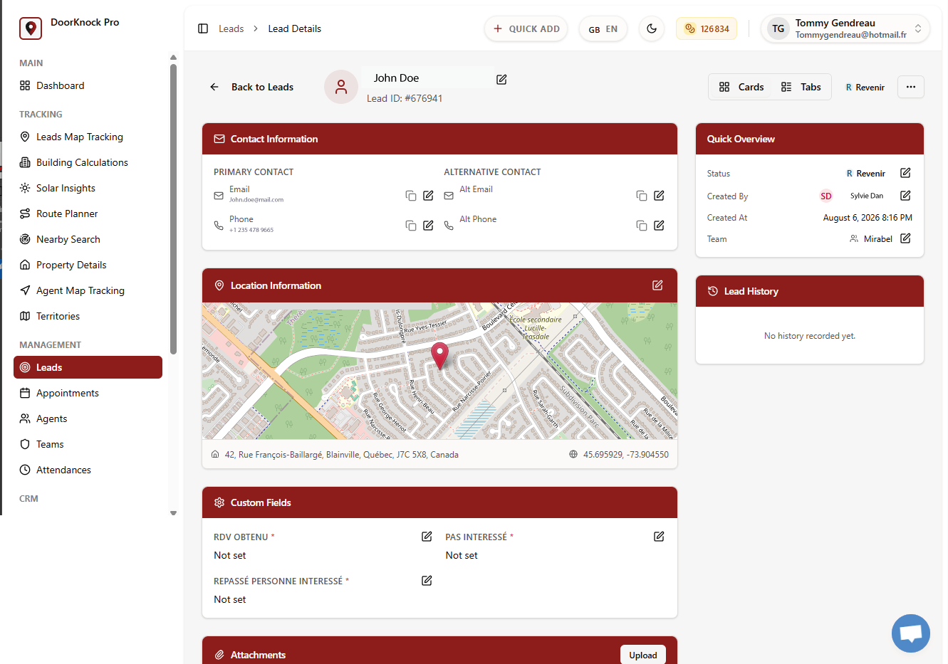 Door Knock Pro  field sales CRM  lead management  sales software  route planning  field teams