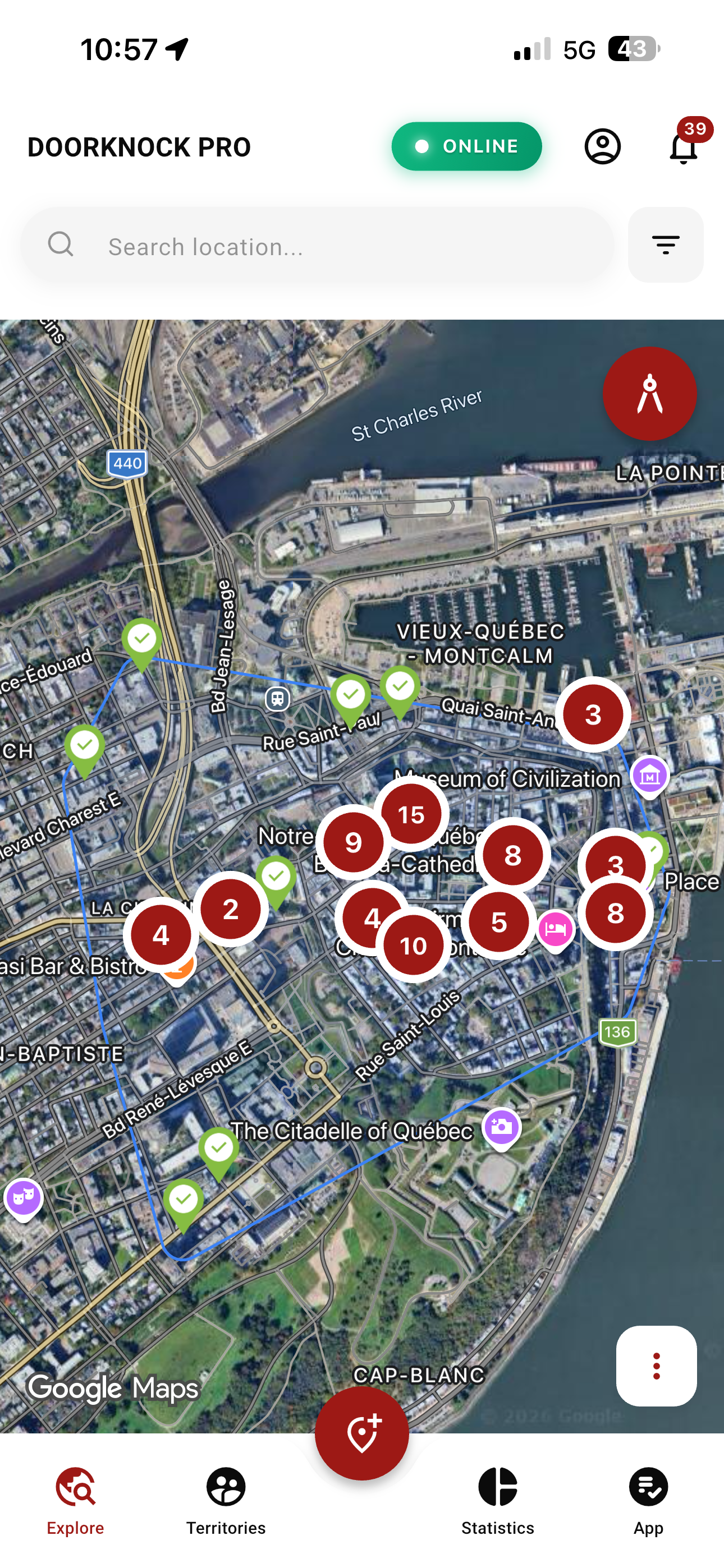 door knock pro interactive sales map  lead map  sales map  territory map  field sales  mapping CRM